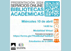 SIUNPA: Presentación de servicios on line de las Bibliotecas Académicas.